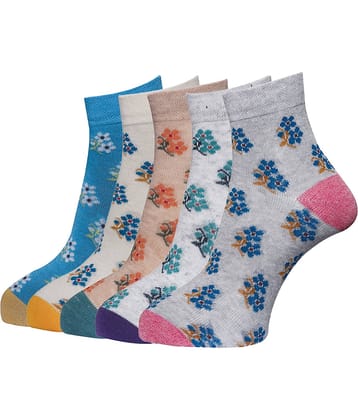 Dollar - Multicolor Cotton Women's Ankle Length Socks ( Pack of 5 )