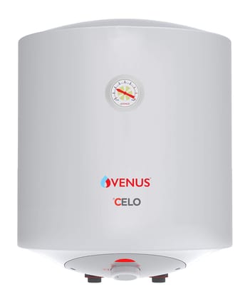 Venus Celo 10CV 10-Litre Storage Water Heater | BEE Star Rating - 5 Stars | Porecelain Enamel Glasslined Tank | Guarantee - 7 Years on Inner Tank (White) Venus Celo 10CV 10-Litre Storage Water Heater | BEE Star Rating - 5 Stars | Porecelain Enamel Glassl
