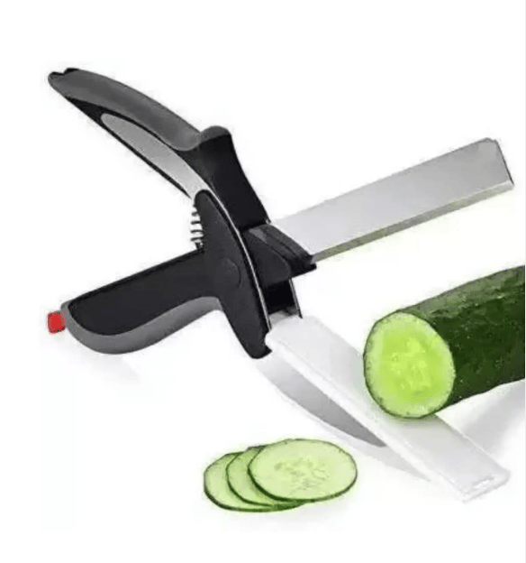 forral Clever Cutter Kitchen Knife Food Chopper and in Built Mini Chopping Board with Locking Hinge