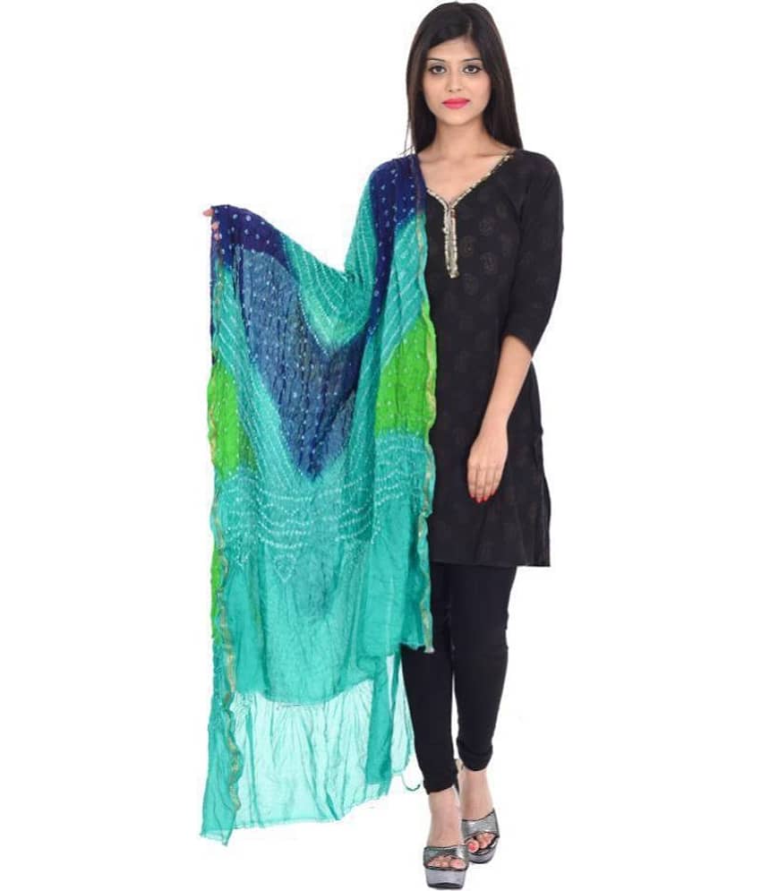 Apratim Multicoloured Silk Bandhej Dupatta