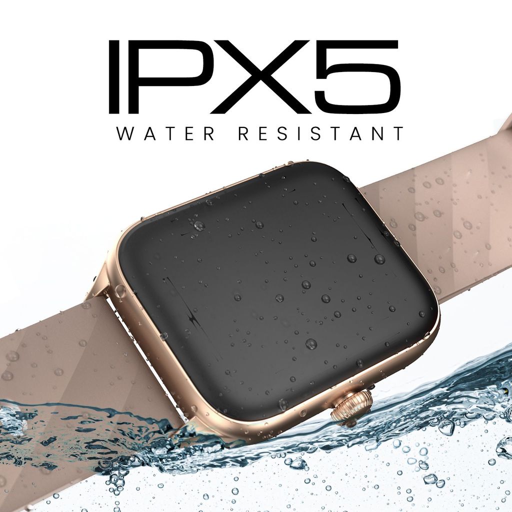 CELLECOR M1 Stew 1.83 IPS Display Smart Watch, Bluetooth Calling, Unlimited Watch Faces, 100+ Sports Modes, Health Suite, Voice Assistance (Gold-Pink)