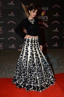 Gorgeous Black And White Color Embroidered Semi Stitched Lahenga Choli