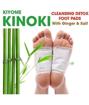 Kinoki Kinoki Cleansing Detox Foot Patches 10 Adhesive Pads Kit Natural Unwanted Toxins Remover (Free Size)