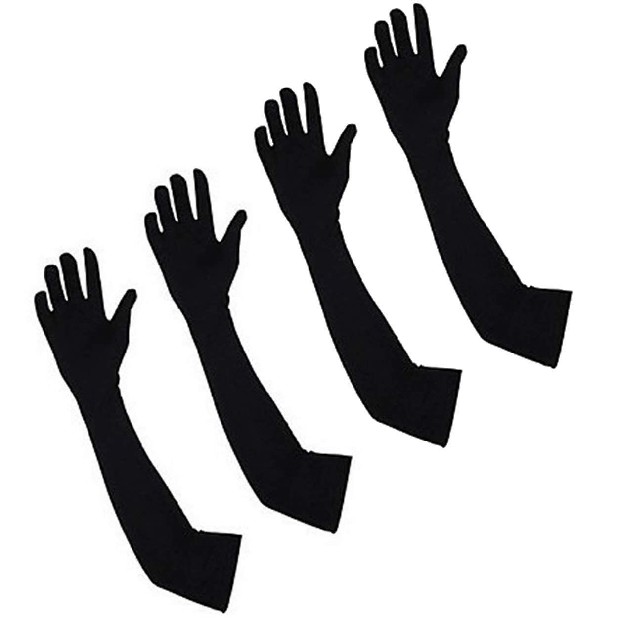 Nawani 2 Pair Cotton Full Hand Gloves Sun Protection Gloves for Women.