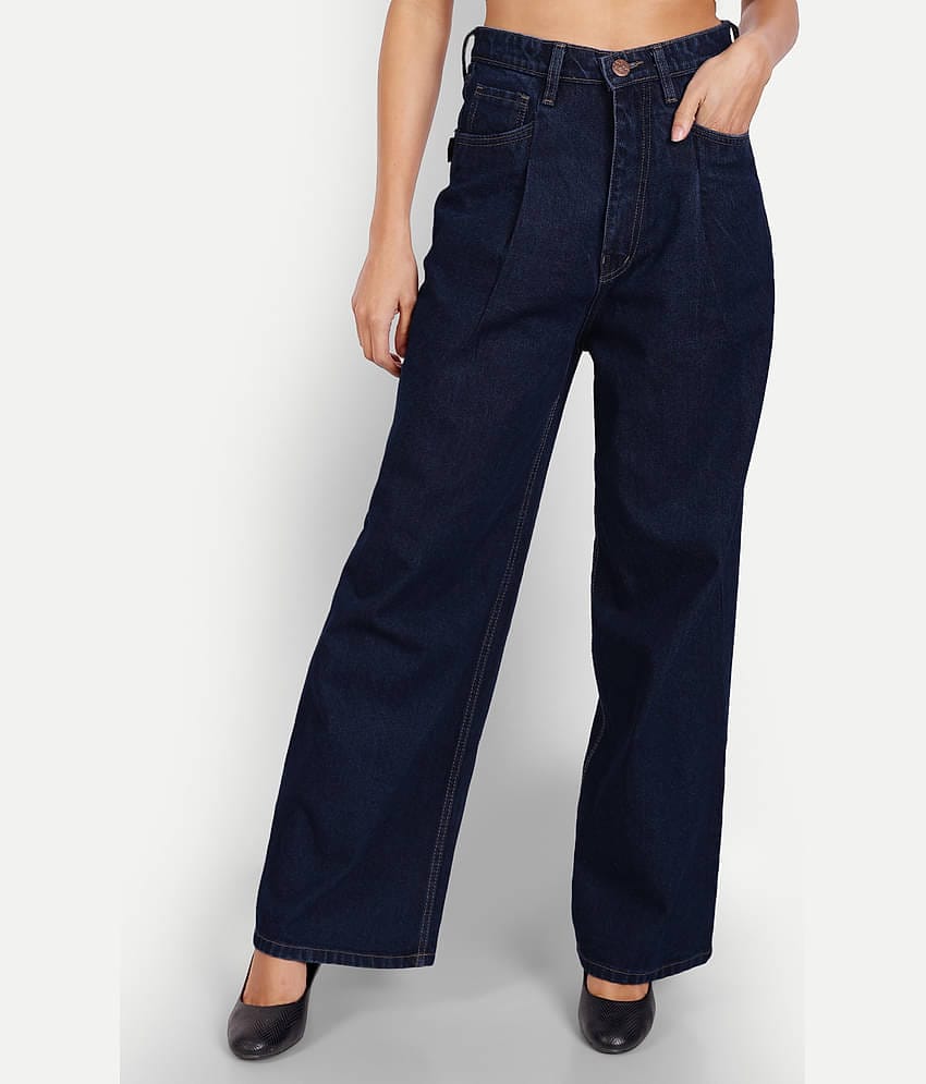 AngelFab - Blue Denim Flared Women's Jeans ( Pack of 1 )