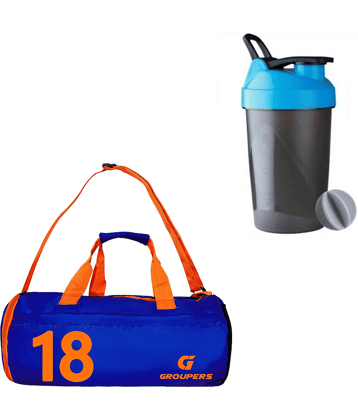 GROUPERS Polyester BLUE 20 Ltrs Gym Bag