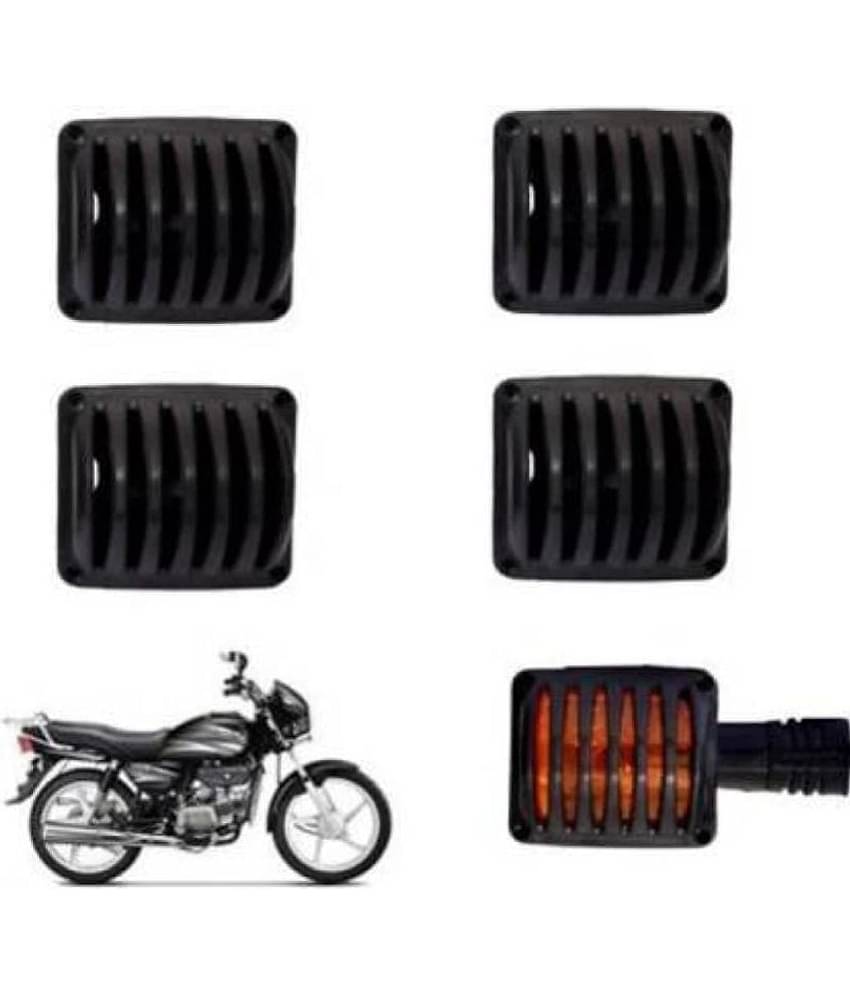 PURE BIKING Splendor Indicator Grill Set of 4 (Black)