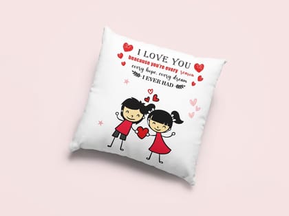Arni Arts Love Life Quote Cushion Cover For Girlfriend And Boyfriend 12x12 Inch