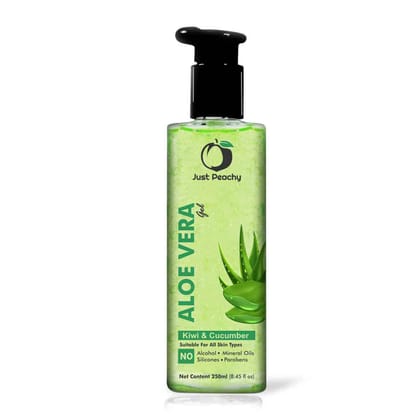 Just Peachy Aloe Vera Gel With Cucumber Kiwi & Vitamin E For Normal to Combination Skin 250ml
