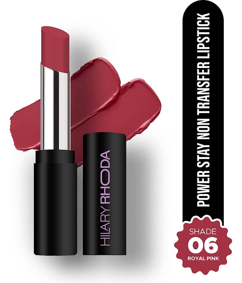 Hilary Rhoda Pink Matte Long Lasting Creme Lipstick ( Pack of 1 )