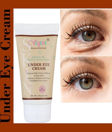 Vigini D-Tan Cream Gel Reduces Under Eye Dark Circles Spot Removal Pigmentation Anti Wrinkles Eye Roller 20 mg