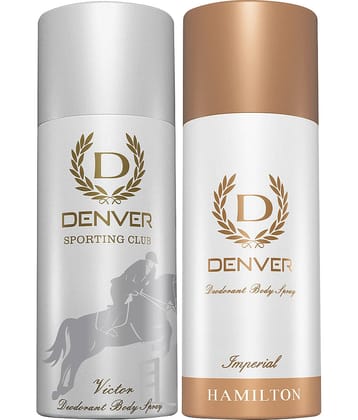 Denver Imperial & Victor 150 ml Each Deodorant Spray for Men 300 ml ( Pack of 2 )
