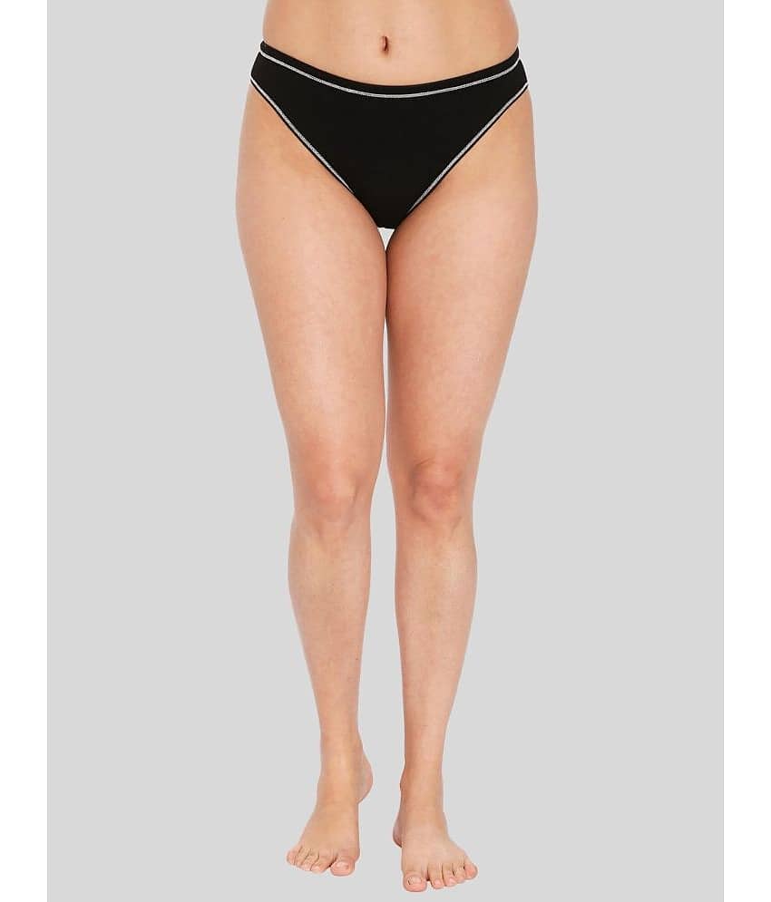 ILRASO Modal Solid Women's Bikini ( Black )