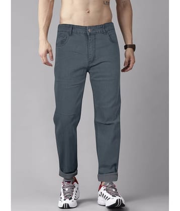 JB JUST BLACK Regular Fit Cuffed Hem Men's Jeans - Grey ( Pack of 1 )