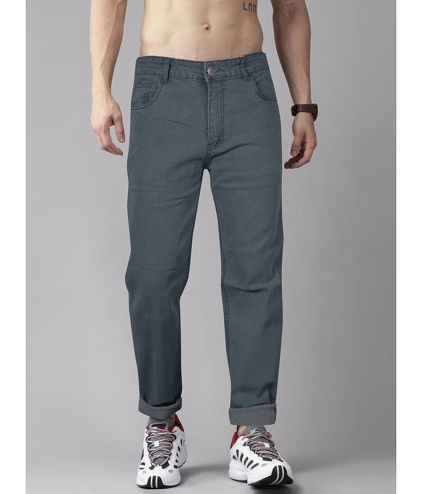 JB JUST BLACK Regular Fit Cuffed Hem Men's Jeans - Grey ( Pack of 1 )