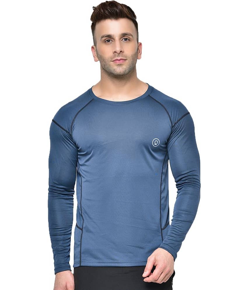 Chkokko - Polyester Regular Fit Indigo Men's Sports T-Shirt ( Pack of 1 )