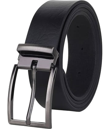 SILKSHOPPING - Black 100% Leather Men's Formal Belt ( Pack of 1 )