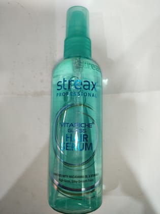 Streax Professional Vitariche Gloss Hair Serum Enriched with macadamia oil & vitamine e 