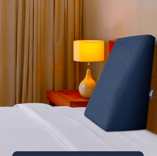 Starlon Wedge Pillow | Memory Foam | Wedge Pillow for Back Support, Acid Reflux, Snoring, GERD, Leg Elevation, Pregnancy (Blue, L51 X W50 X H25 cm)