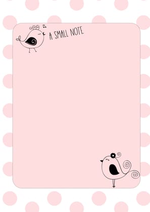 Note Pad - Polka Bird-Personalised