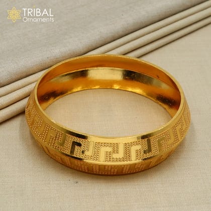 999 pure silver gold polished stylish heavy bangle kada nsk922-2 - 4 or 2.25 inches