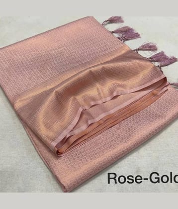 fab woven Art Silk Self Design Saree With Unstitched Blouse Piece ( Green )