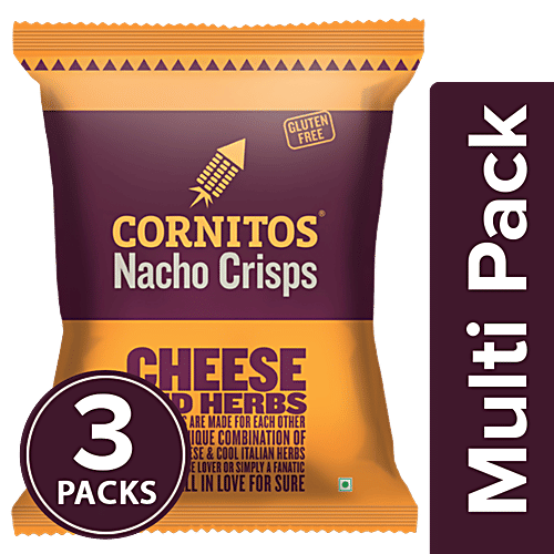 Cornitos Nacho Chips - Cheese & Herbs, 3x55 g Multipack