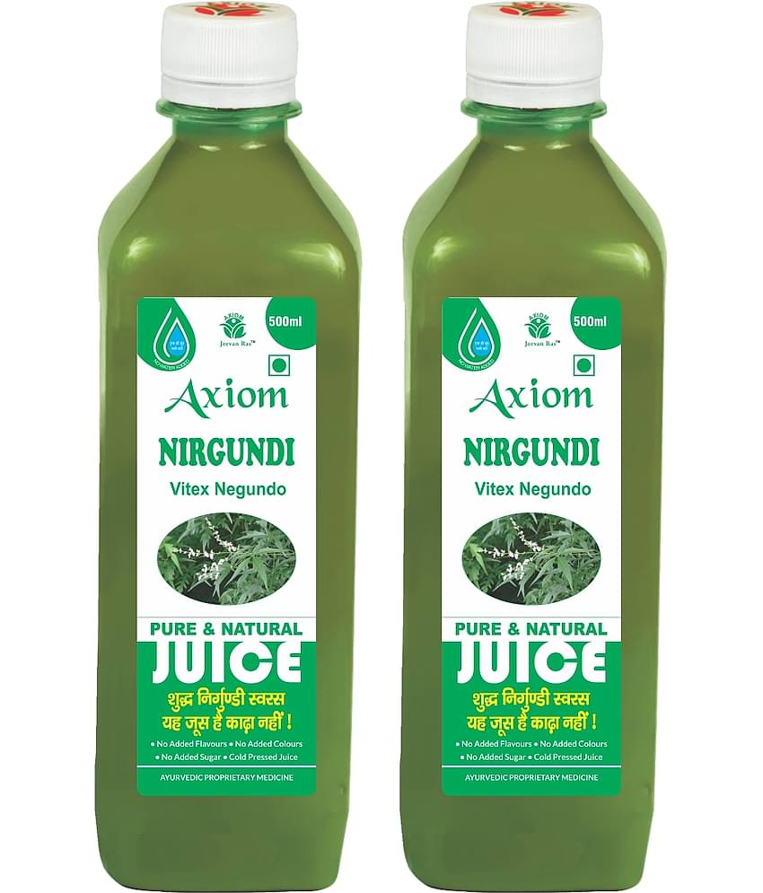Axiom Nirgundi Juice 500ml (Pack of 2)| 100% Natural WHO-GLP,GMP,ISO Certified Product