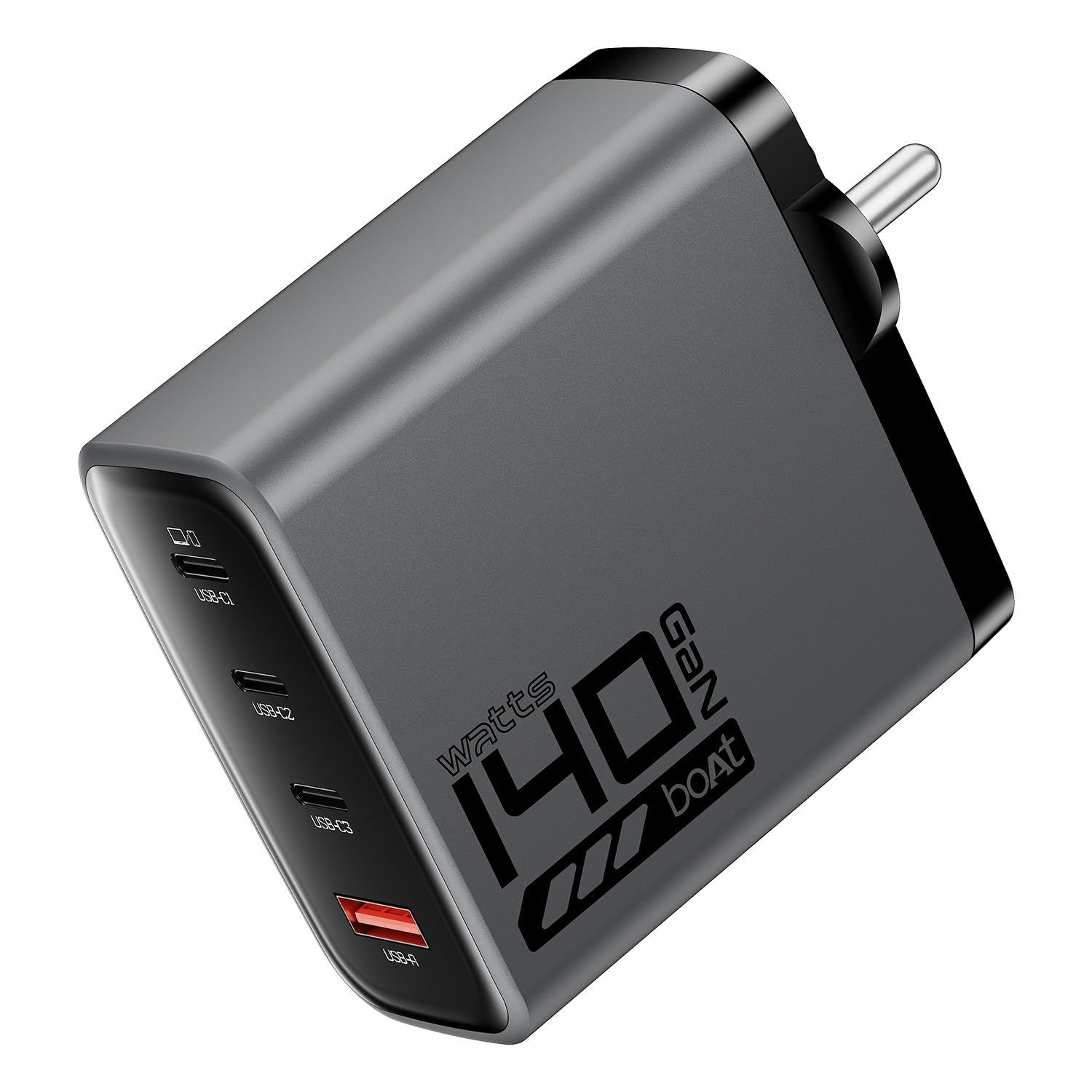 boAt 67W GaN Laptop Charger, Ultra-Fast Triple Port Fast Charging, Compact & Lightweight, Supports iPhone, ipad, Android, Laptops, Macbooks,HP, Dell, Lenovo, Asus, Tablet (for 65W Charging (Ash Grey) boAt 67W GaN Laptop Charger, Ultra-Fast Triple Port Fa