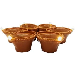 Minha Plastic 6  Diya for Eco-Friendly Decorations Water Sensor Diyasn