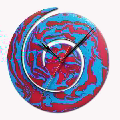 Fluid Art on Spiral Clock DIY Kit by Penkraft