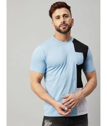Gritstones Pack of 1 Cotton Blend Regular Fit Men's T-Shirt ( Blue )