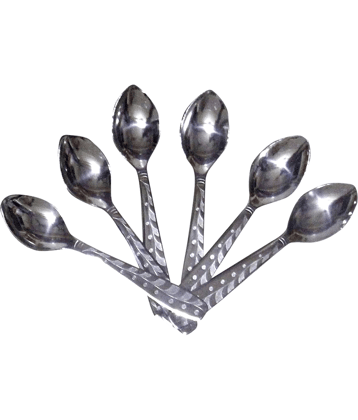 Dynore Spoon Set Stainless Steel Baby Spoon Silver ( Pack of 6 )
