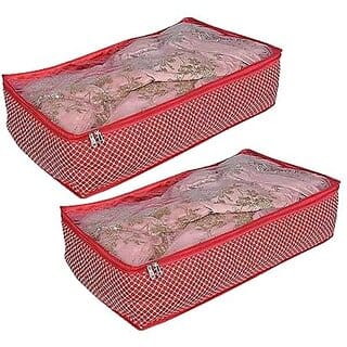 Aronkart Lehanga Coverfor Travel Wedding Bridal  Saree/Ghaghra/Gown Cover With Zip For Storage And Gift Purpose  Lehenga Cover Bag (Pack of 2 Red)