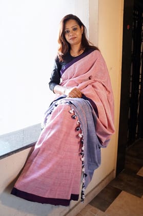 LINEN DESIGNER DIGITAL PRINT SAREE 11273