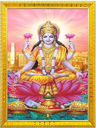 NOKKES Laxmi Devi Maa Mata Photo Frames Religious Photo frame 5X7 Inch Photo Frame_W43
