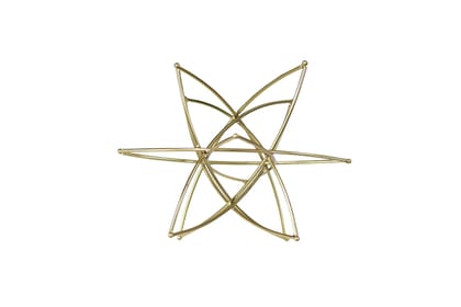 Cocovey Golden Starburst Metal Table Decor Pack of 1 L 15 x W 15 x H 15 cm