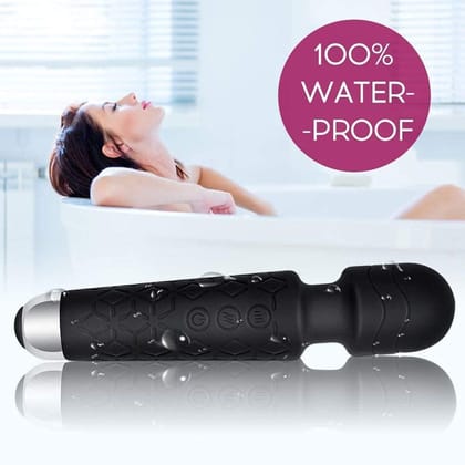 Rechargeable Body Massager for Women & Men | Handheld Waterproof Vibrating Wand Massage Machine with 20 Vibration Modes & 8 Speeds (Original Series)
