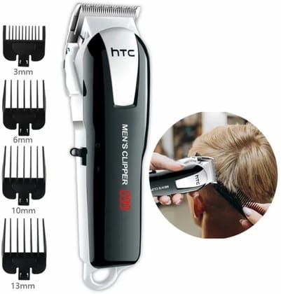 HTC CT-8088, LED Display, Cordless, 3 Hours USB Charging Hair Clipper, Trimmer 180 min Runtime 15 Length Settings  | HTC Trimmer - (Black, White)