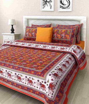 Uniqchoice Cotton King Bedsheet ( Multi )