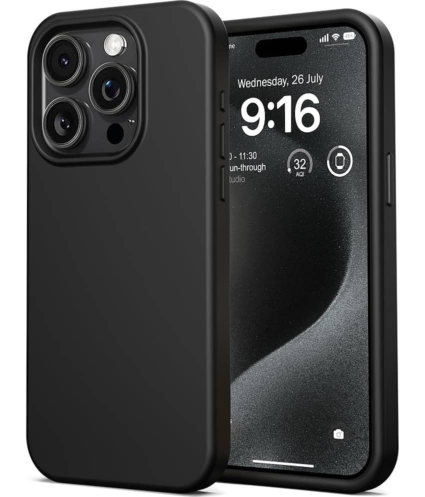 BEING STYLISH Plain Cases Compatible For Silicon Apple iPhone 16 pro max ( Pack of 1 )