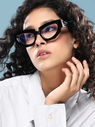 The Madame Cateye Sunglass - Onyx Black-Sunglass