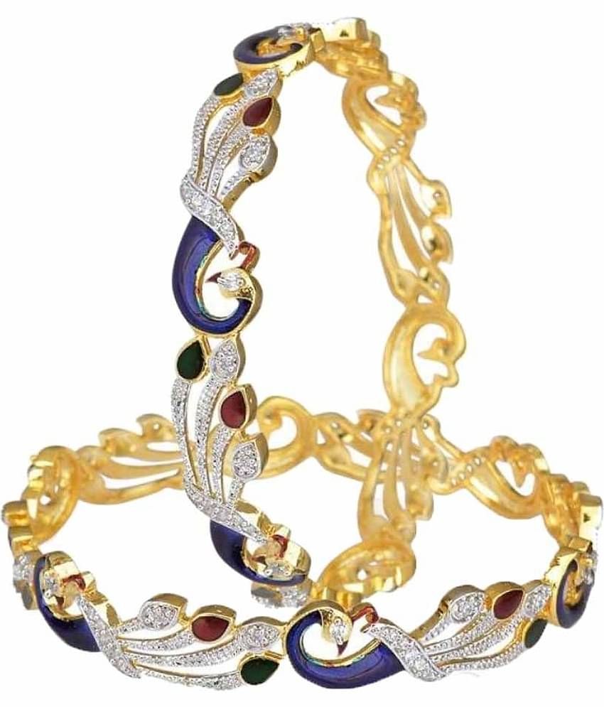 Youbella Gold American Diamnod Bangles