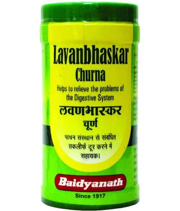 Baidyanath Lavanbhaskar Churna 120 Gm (Pack of 2) Constipation Relief, Healthy Digestion