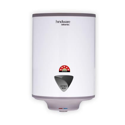 Hindware Smart Appliances Ezro Neo 10L Storage Water Heater With Glass-Lined Tank, 5-Star Rating And Temperature Control Knob (White and Grey) Hindware Smart Appliances Ezro Neo 10L Storage Water Heater With Glass-Lined Tank, 5-Star Rating And Temperatur