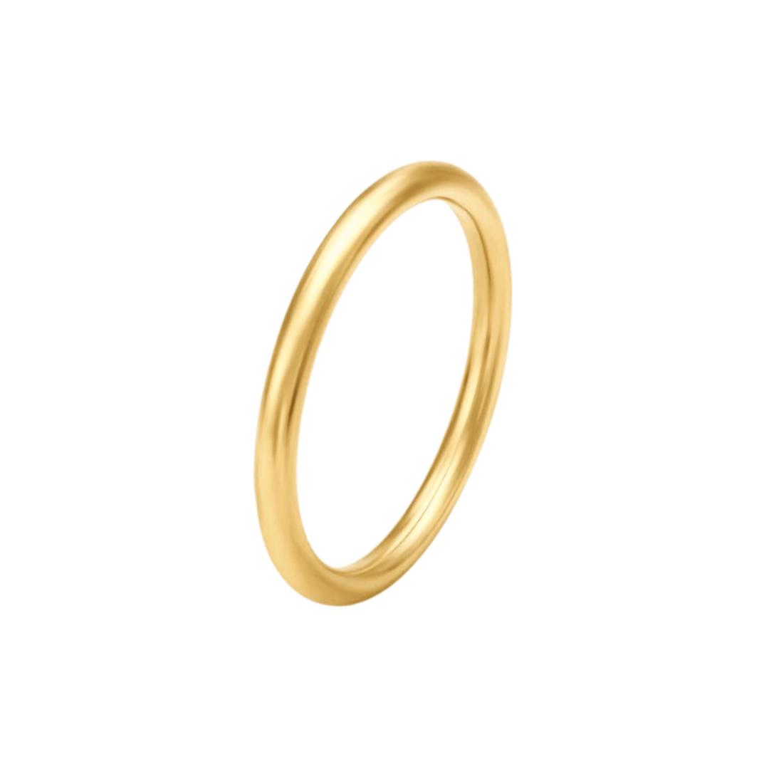SOLID RING - 18K GOLD PLATED-5/6