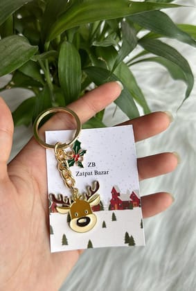 Reindeer Charm Christmas Keychain
