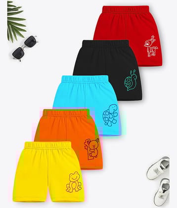 Trampoline Pack of 5 Cotton Blend Shorts For Boys ( Multicolor5 )