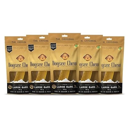 Dogsee Chew Large Bars 130 Gms (Pack of 5)
