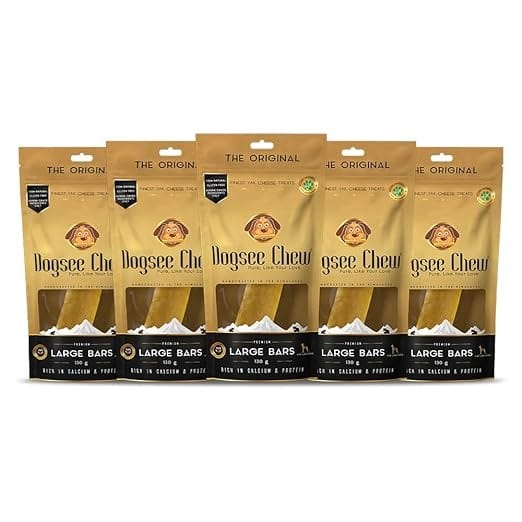 Dogsee Chew Large Bars 130 Gms (Pack of 5)
